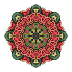 Vector Beautiful Deco Colored Mandala
