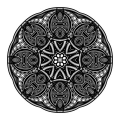 Vector Beautiful Deco Black Mandala