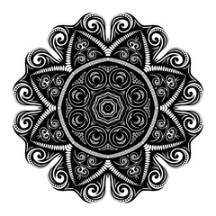 Vector Beautiful Deco Black Mandala