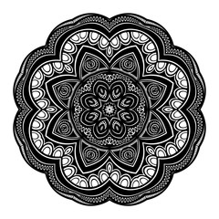 Vector Beautiful Deco Black Mandala