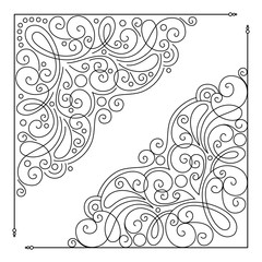 Vector Set of Calligraphic Design Elements and Page Decorations