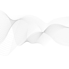 curved lines background white and grey vector