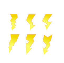 vector symbol set of thunder lighting icons