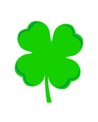 four leaf clover green  vector symbol icon