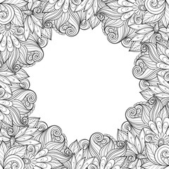 Vector Monochrome Floral Background