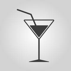The cocktail icon. Drink and party, alcohol symbol. Flat