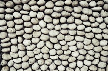 Round stones road found on the south of France