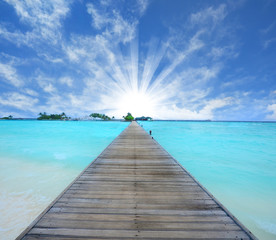 Path on the ocean, Maldives