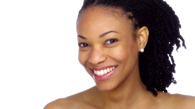 Beautiful African woman smiling