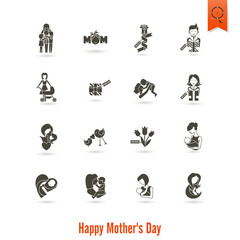 Happy Mothers Day Icons