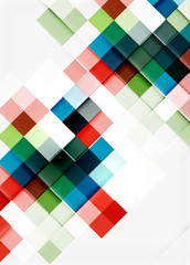 Square shape mosaic pattern design. Universal modern composition