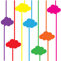 cloud colorful background abstract vector illustrator EPS10