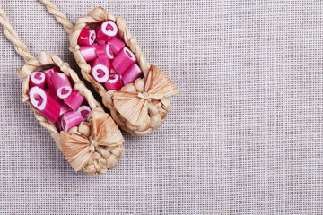 Lovely heart candy canes