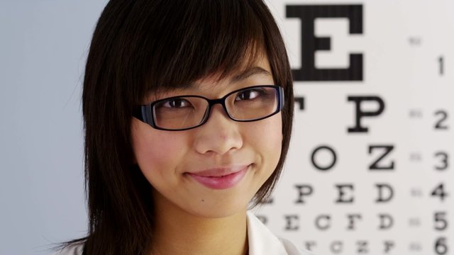 Woman optometrist