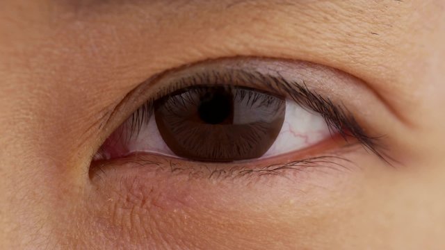 Closeup of single Japanese woman's eye