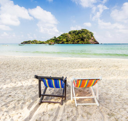 Beauty beach on daylight summer