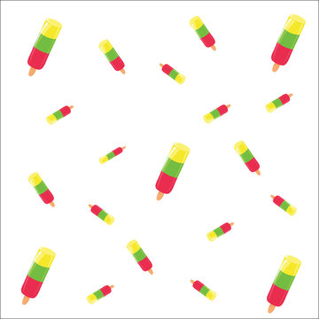 Ice cream cones seamless pattern background