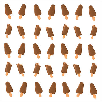 Ice cream cones seamless pattern background