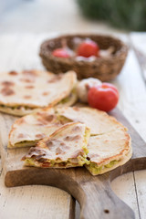 Avocado filed flatbreads