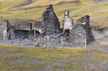 Ruined building, disused lead mining area Cwmystwyth, Wales