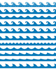 Seamless waves patterns set