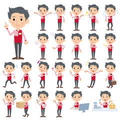 コンビニ赤男性