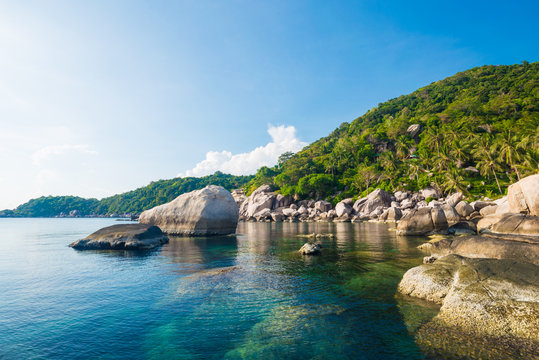 Beautiful Koh Tao islands in Thailand. snorkeling paradise with