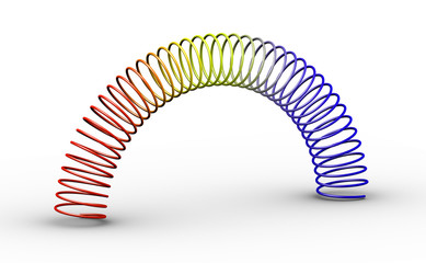 Colorful toy spring spiral