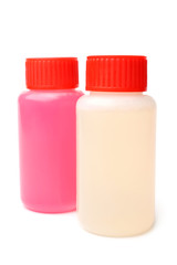 Plastic bottles with detergent
