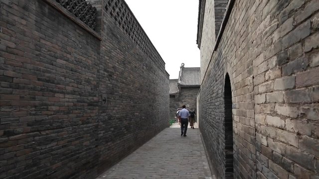 Chinese alley in the ancient city of Pingyao China