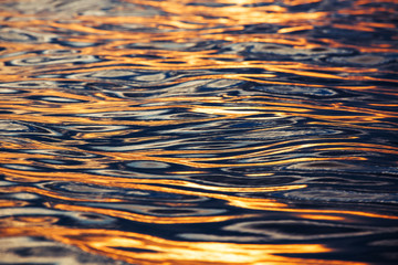 Sea surface with ripples and waves