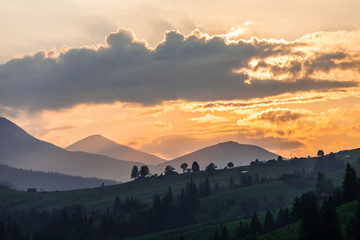 Misty morning in the Carpathians