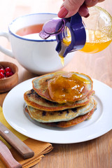 Blueberry pancakes