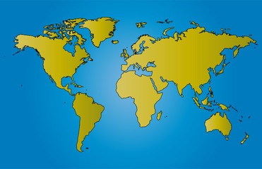World Map surface Illustration