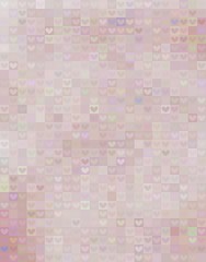 Beautiful heart shape pattern in pink spectrum