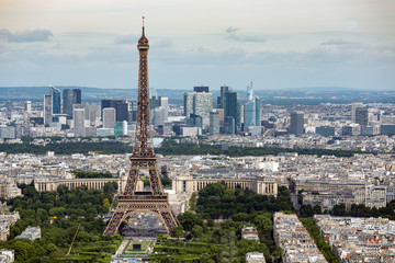 Fototapeta na wymiar View of Paris with Eiffel Tower from Montparnasse building