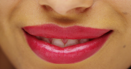 Mexican woman's beautiful lips