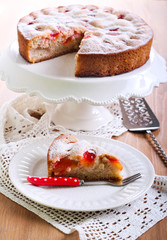 Plum sponge cake