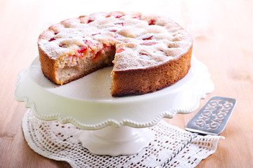 Plum sponge cake