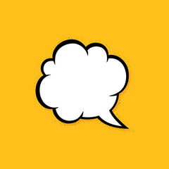 Comics bubbles with halftone shadows. Vector