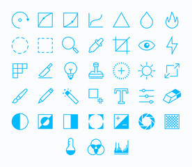Photography Outline vector icons for web and mobile