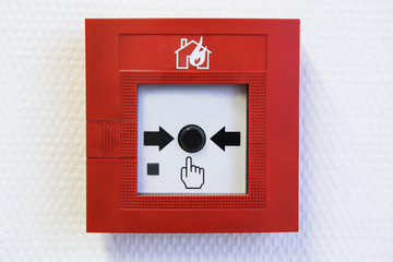 button of the fire alarm system