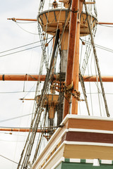 Rigging on the tall ship.