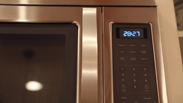 timer on microwave dolly shot