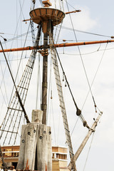 Rigging on the tall ship.