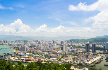 Obraz premium Overview of Sanya city, Hainan Province, China