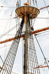 Rigging on the tall ship.