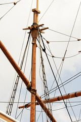 Rigging on the tall ship.