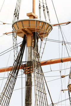Rigging on the tall ship.