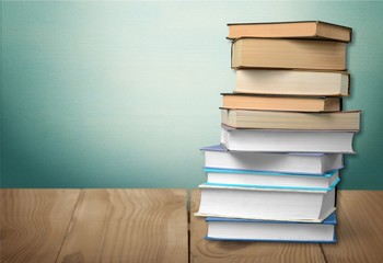 Book, stack, literature.